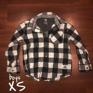 XS BOYS SHAUN WHITE LONG-SLEEVED FLANNEL